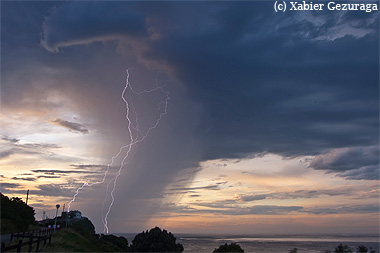Fin de semana de tormentas en Lekeitio (Vizcaya)