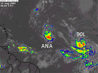 La tormenta tropical ANA se forma en el Atlántico esta mañana