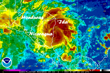 La tormenta tropical IDA afecta a Nicaragua y Honduras