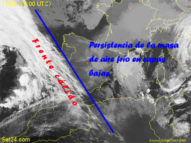 Posibles nevadas generalizadas por el interior mañana