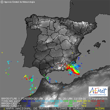 Situación muy complicada en el cuadrante sureste por la lluvia y la nieve