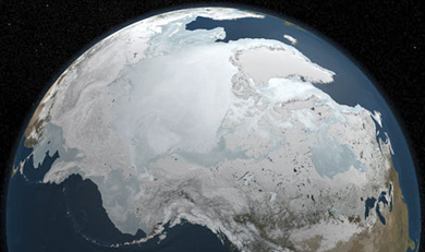 Imagen del actual máximo de superficie de la banquisa ártica