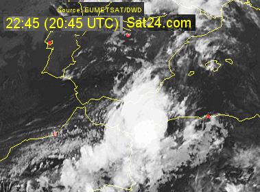 Las tormentas sorprenden a Almería y Melilla