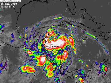 Tormenta tropical ALEX en aguas caribeñas