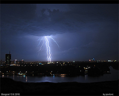 Rayos en Belgrado, Serbia
