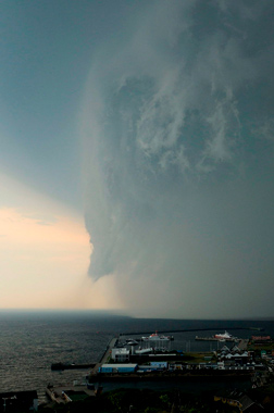 Tornado en en la isla de Helgoland (Alemania)
