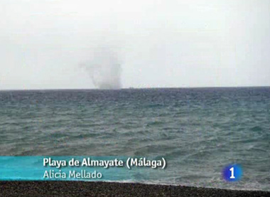 Tromba marina en Almayate (Málaga) 08-07-10