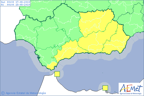 Notable empeoramiento del tiempo en Andalucía y sureste mañana