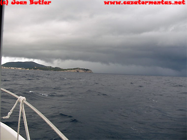 Gran tormenta cazada desde el canal de Menorca, 25.09.10