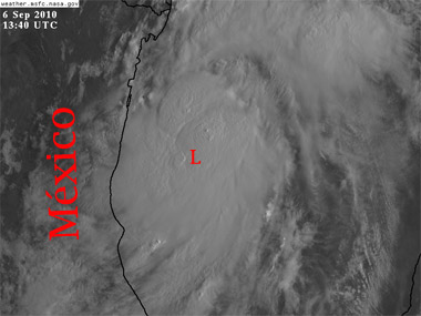 HERMINE, ciclón tropical muy peligroso en el Golfo de México