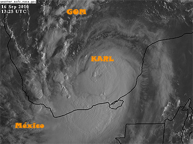 KARL amenaza con intensificarse rápidamente en el GOM