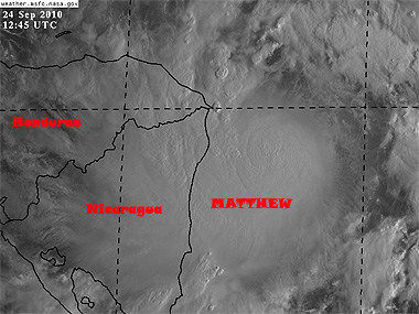 Potencial catástrofe en Centro América por el paso de MATTHEW