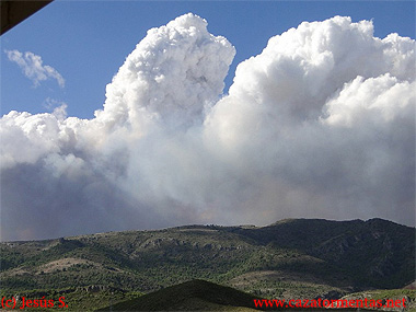 Pirocúmulo fotografiado desde Segur de Calafell, Tarragona