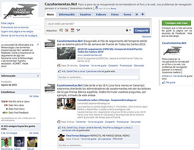 Cazatormentas.Net en Facebook, interactúa con nosotros.