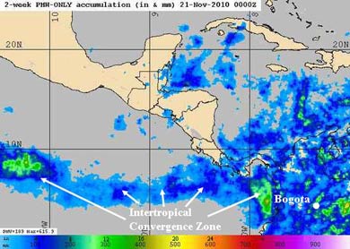 Las lluvias más intensas en Colombia en los últimos 30 años