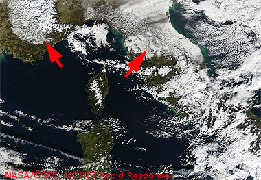 El norte de Italia, colapsado por la nieve