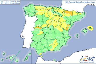 Nieve, frío y lluvia para hoy en casi toda España