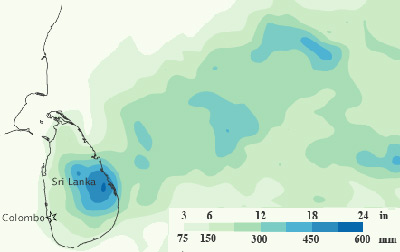 Devastadoras inundaciones en Sri Lanka