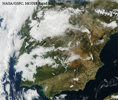 La imagen de la jornada: bancos de niebla por el interior peninsular