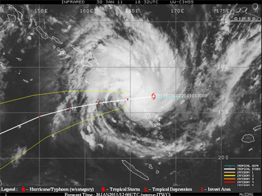 Ciclón tropical YASI amenaza con golpear el noreste australiano