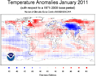 Resumen climático del Planeta en enero de 2011