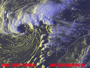 Mesovórtice al este de la isla de Madeira