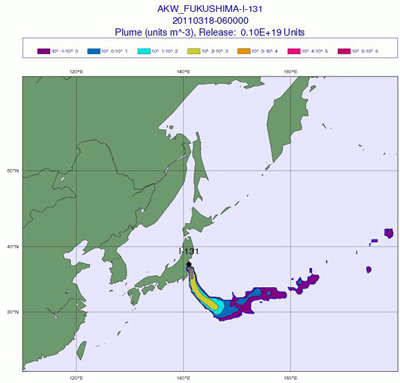 Pronósticos sobre los vientos, clave actual en la catástrofe nuclear en Japón (IV)