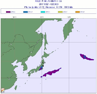 Pronósticos sobre los vientos, clave actual en la catástrofe nuclear en Japón (VI)