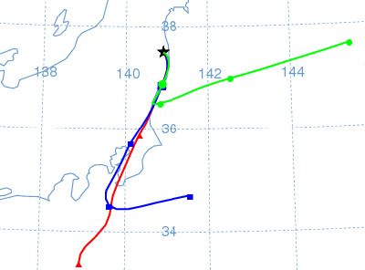 Pronósticos sobre los vientos, clave actual en la catástrofe nuclear en Japón (V)