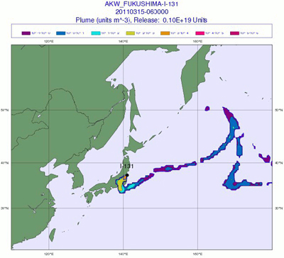 Pronósticos sobre los vientos, clave actual en la catástrofe nuclear en Japón (II)
