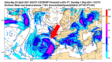 España, prevision meteorologica Puente de Mayo 2014