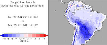 Duro arranque del invierno en zonas de Sudamérica