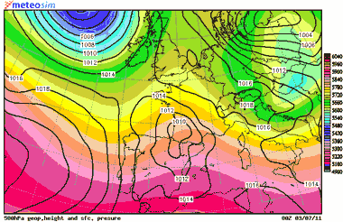 Weather forecast for the Costa Tropical of Granada, July 2 – 3. West-southwestern winds by Sunday.