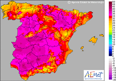 Superados varios registros históricos de temperaturas máximas