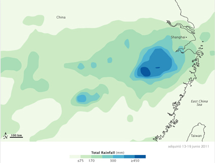Lluvias torrenciales en China causan importantes inundaciones