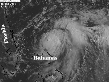 Tormenta tropical BRET frente a Florida