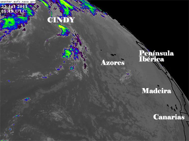 CINDY, tormenta tropical atlántica en una zona poco usual