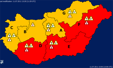 Alerta roja por calor en Hungría