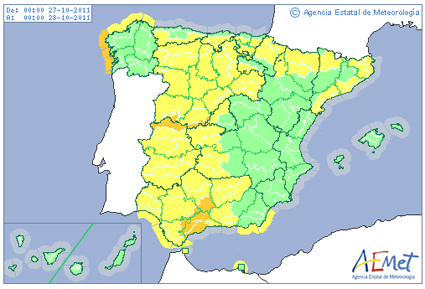 Las alertas por mal tiempo se extienden por el país
