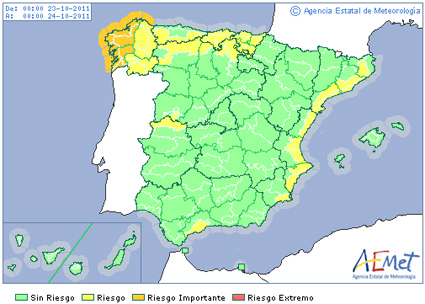 Lluvias intensas en Cádiz y Málaga