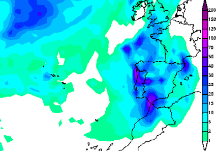 Lluvias fuertes en el Suroeste en las inmediatas horas
