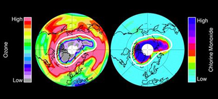 Deterioro inusitado de la capa de ozono en el Ártico