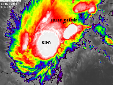 La tormenta tropical RINA pone en alerta a Centroamérica