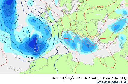 Previsión meteorológica para la jornada electoral 20-N en España