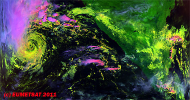 Preciosa imagen de la tormenta tropical 05A en el Mar Arábigo
