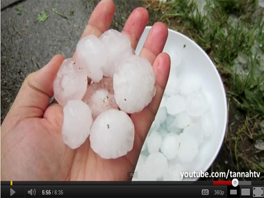Supercélula y granizada en Melbourne, Australia, el día de Navidad
