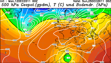 Previsión meteorológica para Navidad 2011-2012