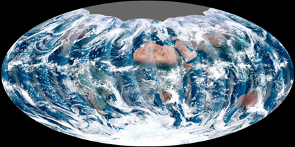 Imagen única enviada por el nuevo satélite meteorológico NPP de la NASA