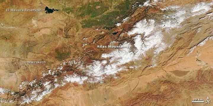 La nieve en el Atlas marroquí, febrero 2012