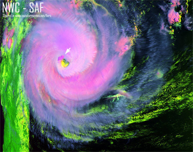 GIOVANNA, impacto inminente cerca de Toamasina, Madagascar